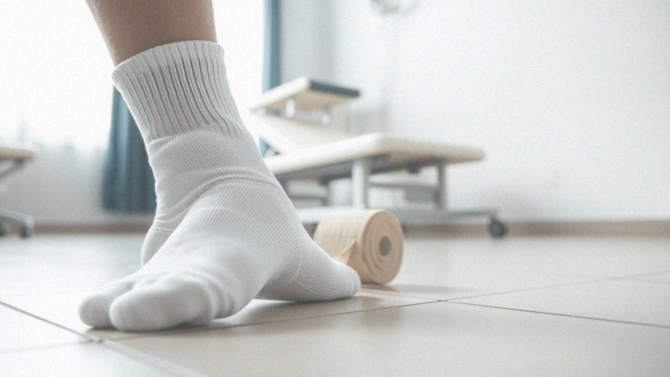 Jak poprawnie ustawić stopę przed zabandażowaniem?
